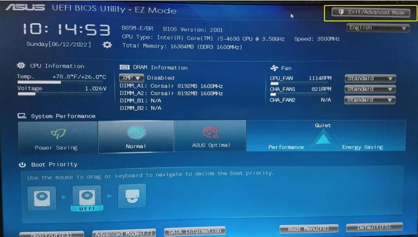 Imagem da tela de Setup - Exemplo 4