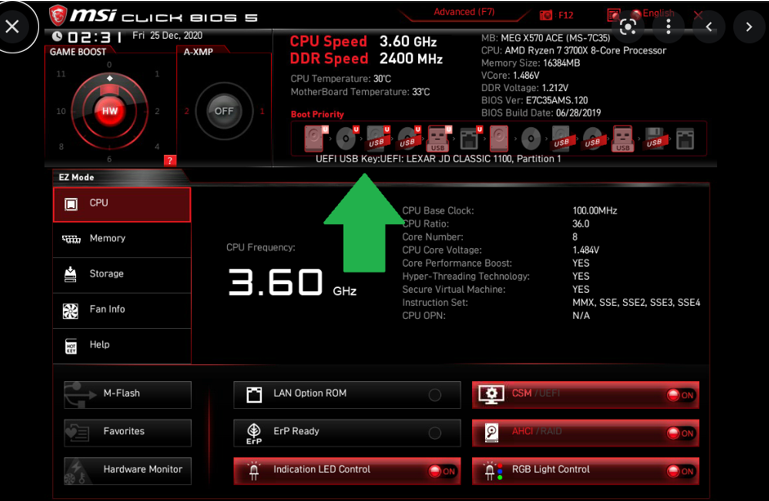 Imagem da tela de Setup - Exemplo 3